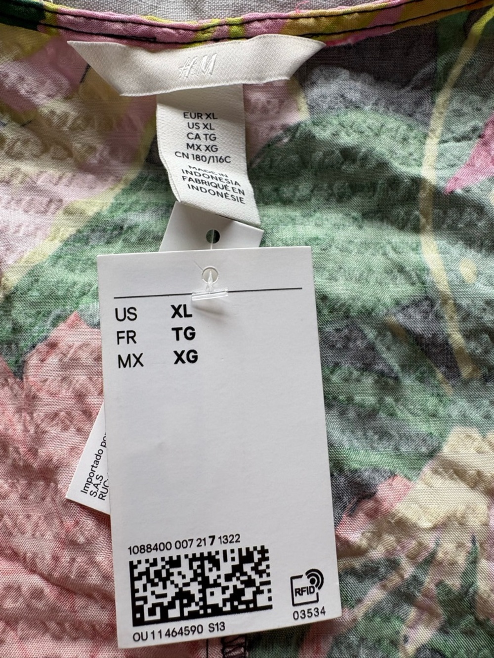 H&M NWT Tropical Floral Maxi Wrap Dress. Size XL. Viscose/Cotton. Adjustable - Picture 11 of 16
